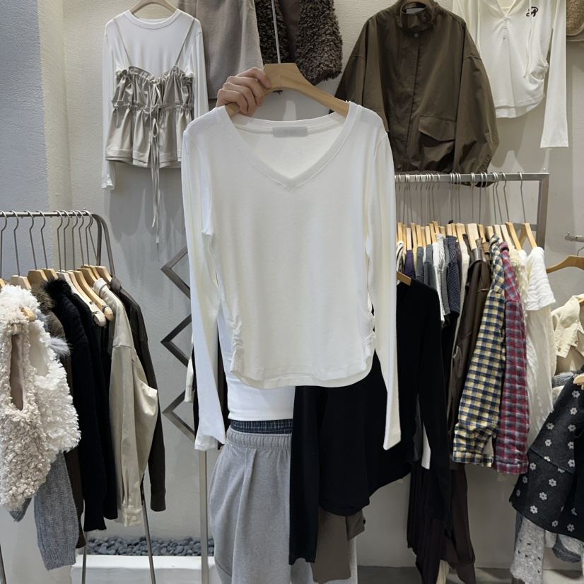 HIPTIQUE韓國代購㊣女士新款推薦休閑人氣時尚真品職業長袖T恤HIPTIQUE長袖T恤圖色1