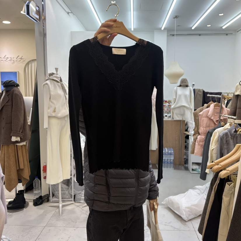 SYMPHONY韓國直郵㊣女裝新款職業人氣熱賣真品推薦針織衫V領SYMPHONY針織衫圖色3