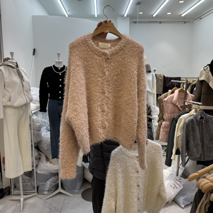 SYMPHONY東大門㊣直郵女裝新品25秋冬人氣職業時尚針織衫開衫SYMPHONY針織衫圖色1