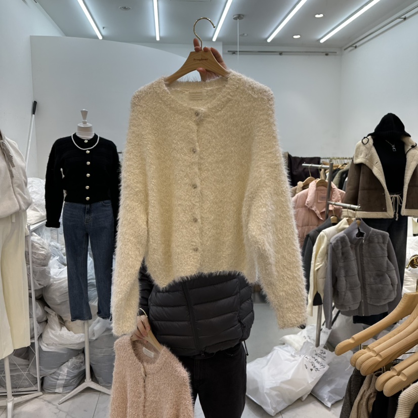 SYMPHONY東大門㊣直郵女裝新品25秋冬人氣職業時尚針織衫開衫SYMPHONY針織衫圖色3