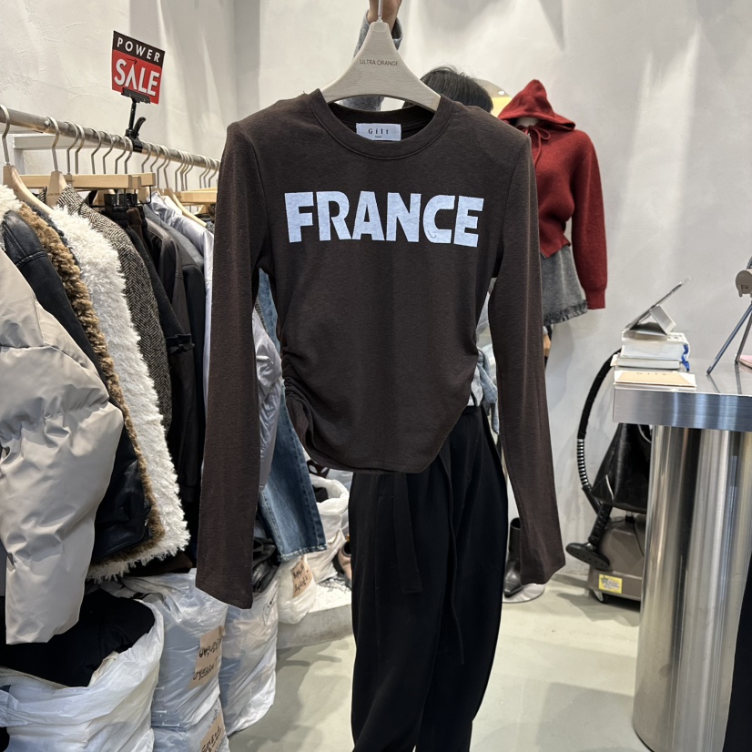 ULTRAORANGE韓國直郵㊣女裝新品真品人氣時尚熱賣休閑長袖T恤GILT/ULTRAORANGE長袖T恤圖色3