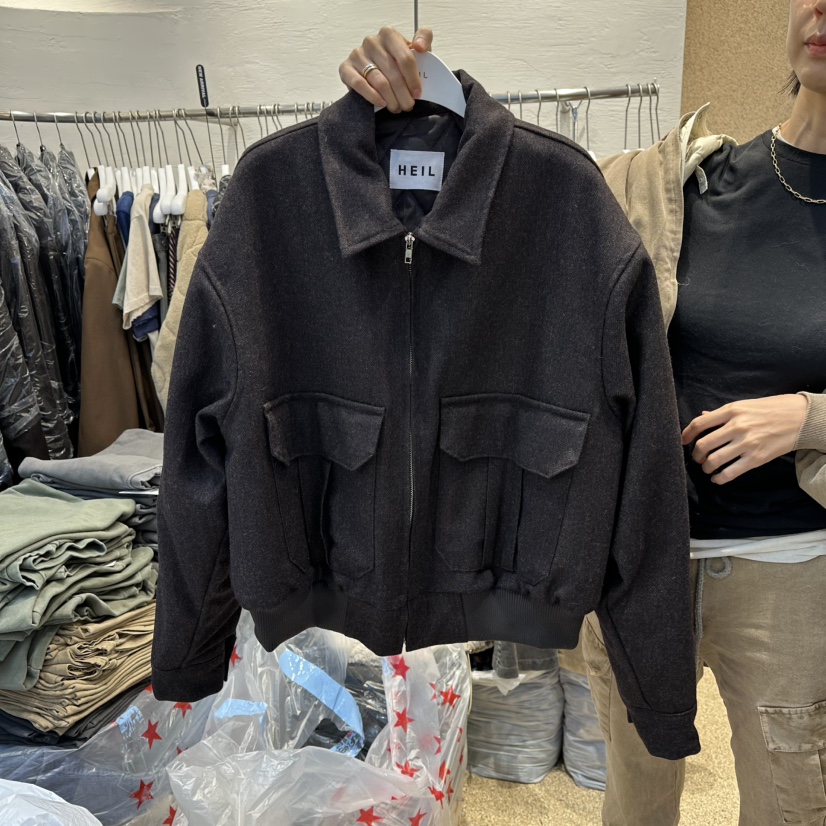 HEIL東大門㊣實拍女裝新款休閑熱賣人氣真品時尚夾克人字紋HEIL夾克圖色2