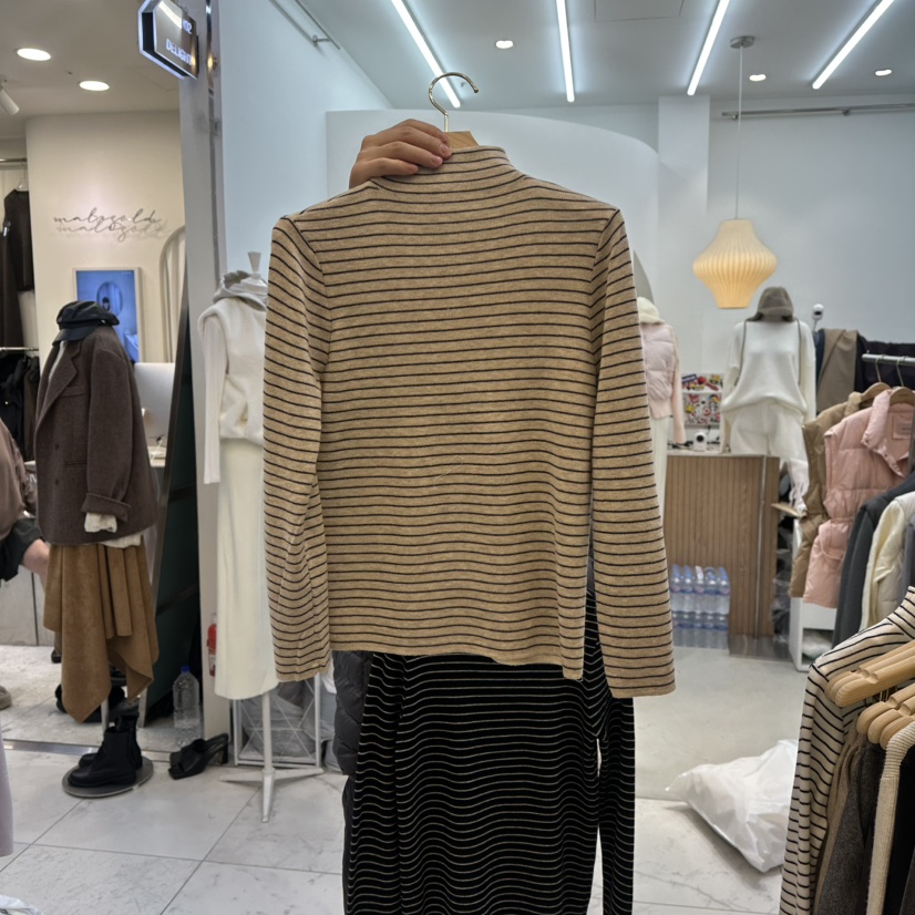 SYMPHONY韓國代購㊣女士新品休閑25秋冬職業熱賣真品長袖T恤SYMPHONY長袖T恤圖色2