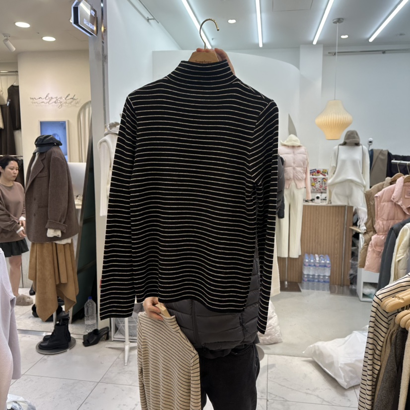 SYMPHONY韓國代購㊣女士新品休閑25秋冬職業熱賣真品長袖T恤SYMPHONY長袖T恤圖色3