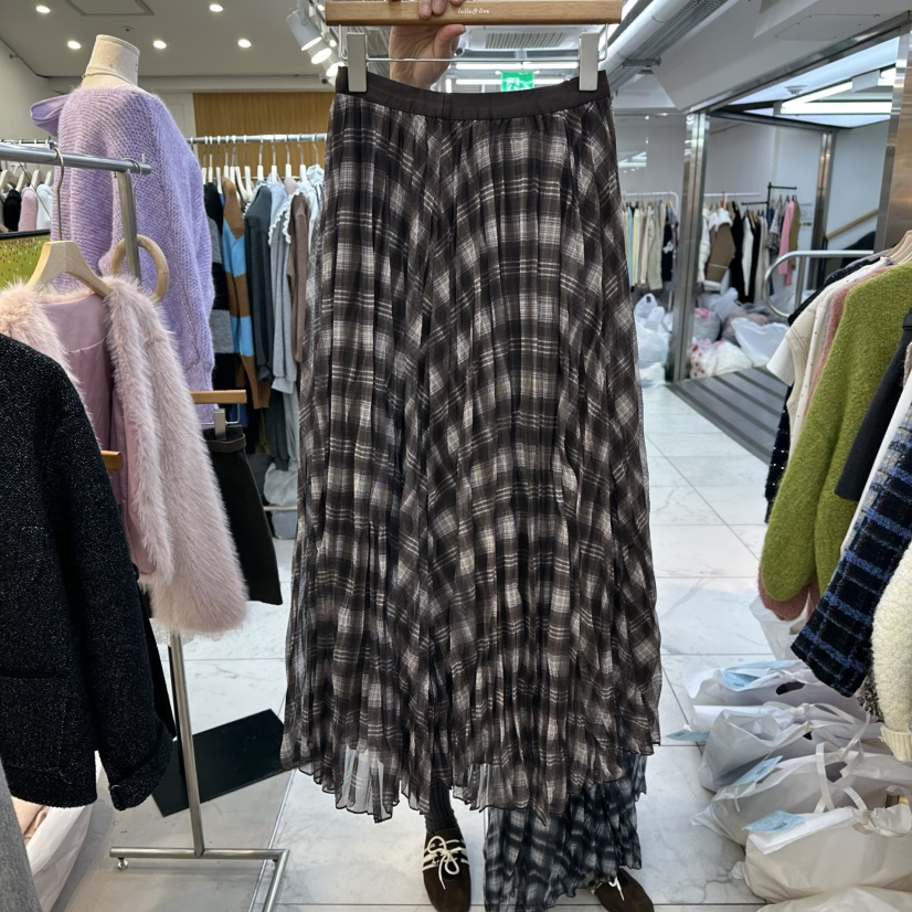 LULULALLA韓國代購㊣女裝新品職業真品休閑人氣25秋冬熱賣長裙LULULALLA長裙圖色2