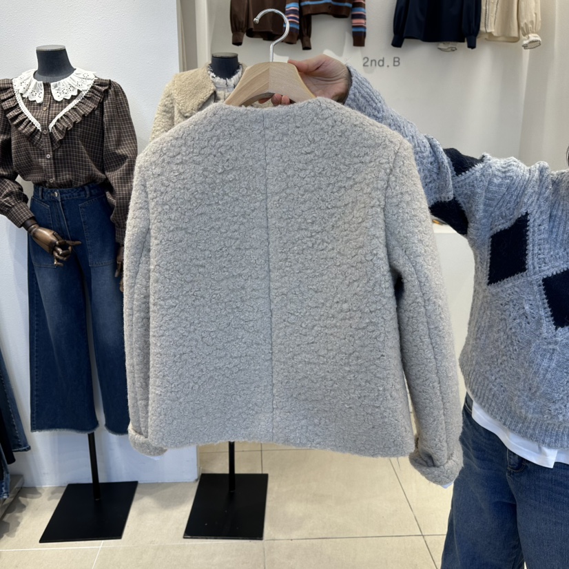 2nd B-S東大門㊣實拍女士新款休閑熱賣25秋冬人氣夾克毛圈2nd B-S夾克