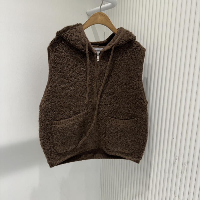 COCO HOLIC東大門㊣實拍女士新品人氣時尚熱賣25秋冬馬甲抓絨COCO HOLIC馬甲圖色2