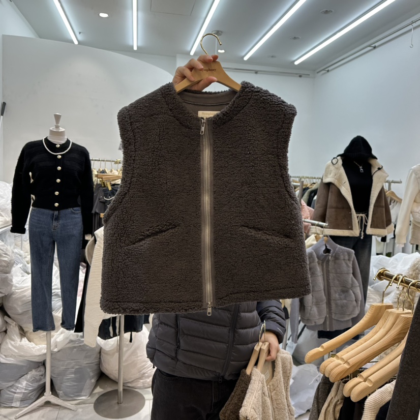 SYMPHONY東大門㊣實拍女士新款推薦真品時尚人氣25秋冬馬甲拉鏈SYMPHONY馬甲圖色2