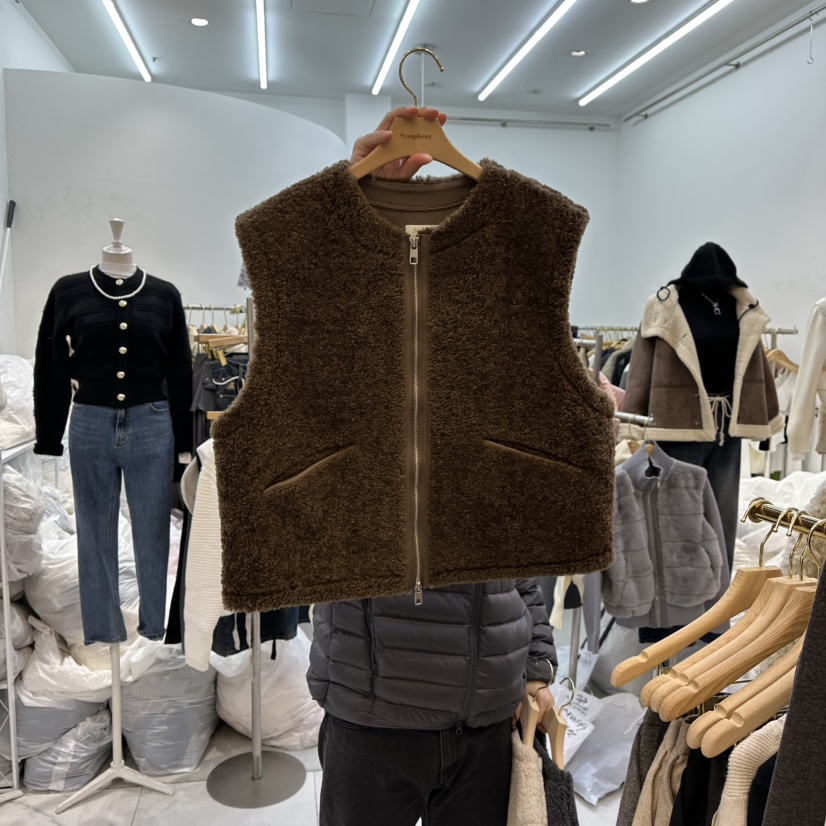 SYMPHONY東大門㊣實拍女士新款推薦真品時尚人氣25秋冬馬甲拉鏈SYMPHONY馬甲圖色3