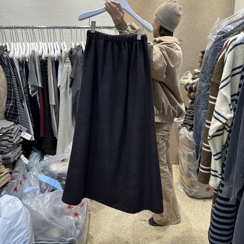 HEIL韓國直郵㊣女裝新品推薦人氣時尚職業真品25秋冬長裙人字紋HEIL長裙