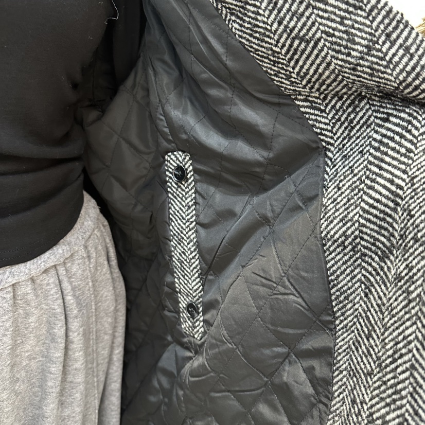 ULTRAORANGE韓國代購㊣女裝新品真品休閑25秋冬夾克人字紋羊毛GILT/ULTRAORANGE夾克