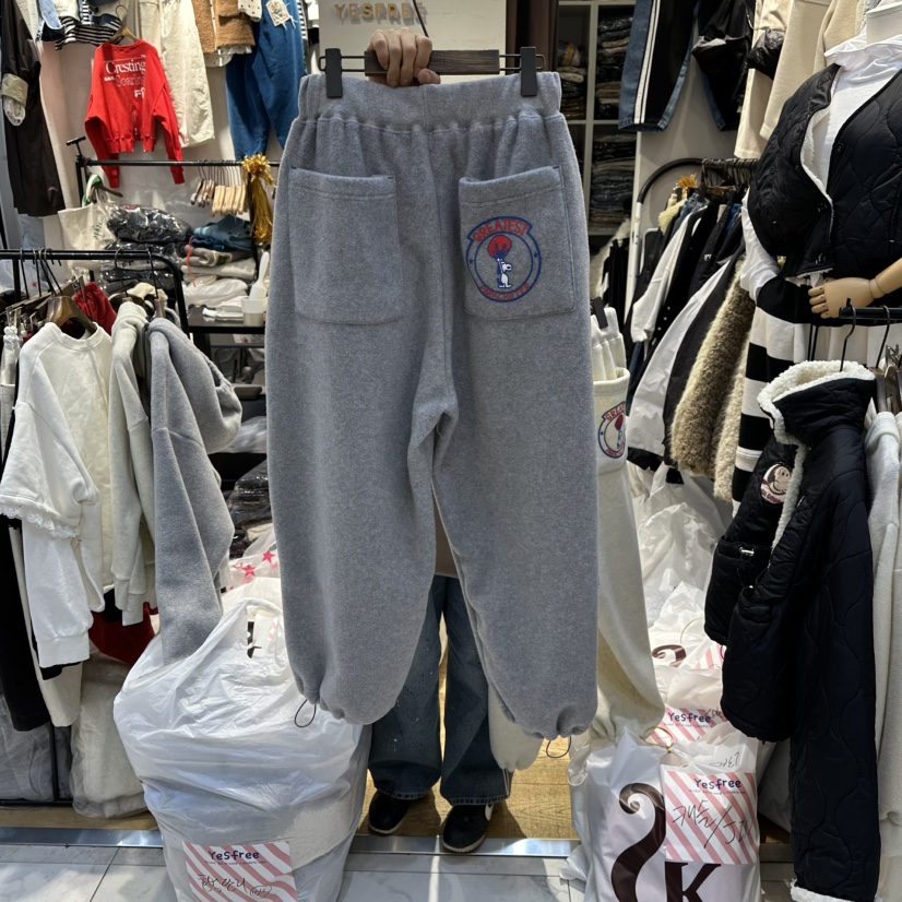 YESFREE東大門㊣實拍女士新品推薦人氣25秋冬熱賣休閑褲史努比YESFREE休閑褲