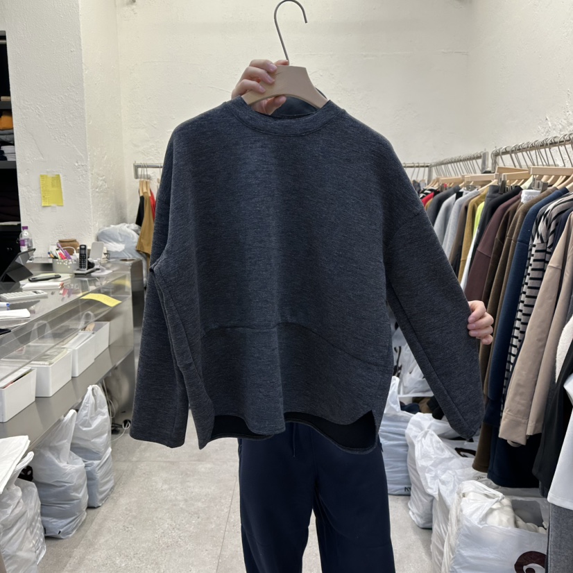 DA YLOG韓國代購㊣女士新款推薦人氣25秋冬真品休閑職業衛衣DA YLOG衛衣圖色3墨色