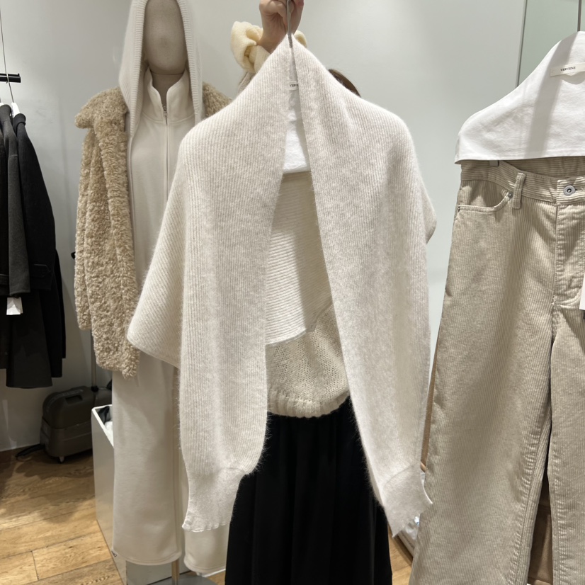 VERVEINE東大門㊣代購女裝新款25秋冬休閑人氣圍巾披肩浣熊VERVEINE圍巾/披肩圖色3