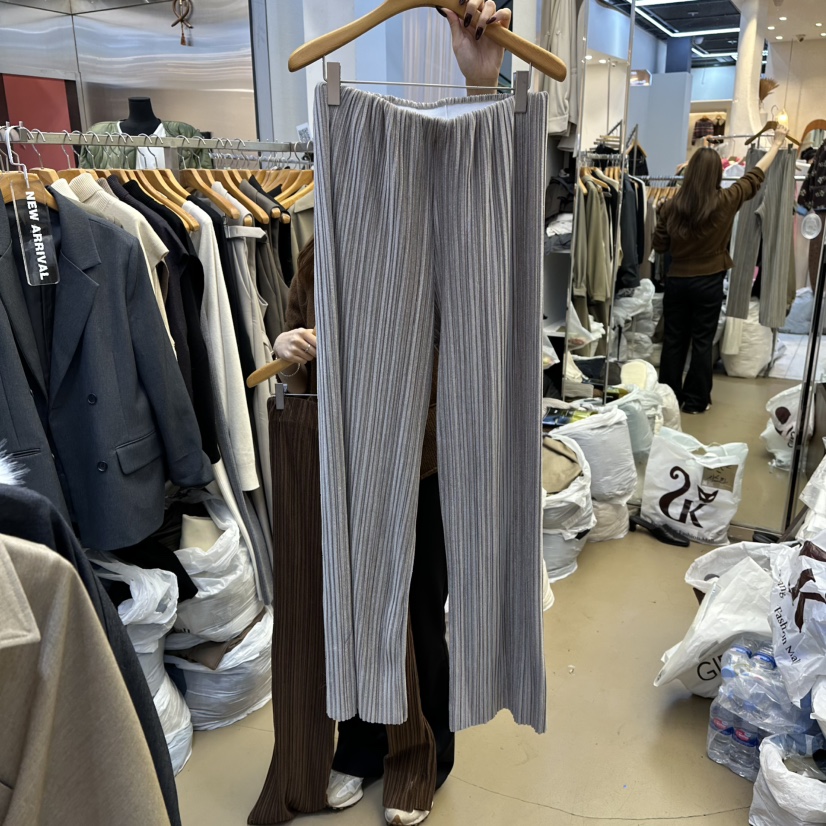 SANS韓國直郵㊣女士新款真品人氣熱賣休閑休閑褲天鵝絨褶皺SANS休閑褲圖色2