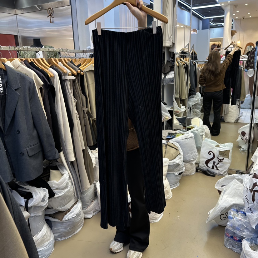 SANS韓國直郵㊣女士新款真品人氣熱賣休閑休閑褲天鵝絨褶皺SANS休閑褲圖色4