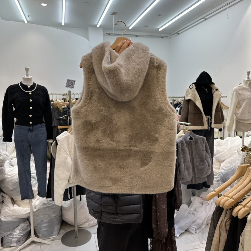 SYMPHONY韓國代購㊣女裝新品真品時尚休閑馬甲不含內搭貂皮SYMPHONY馬甲