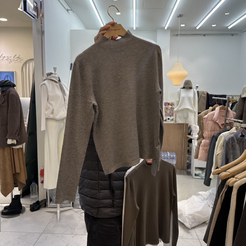 SYMPHONY韓國代購㊣女士新款人氣熱賣休閑25秋冬長袖T恤抓絨棉質SYMPHONY長袖T恤圖色4