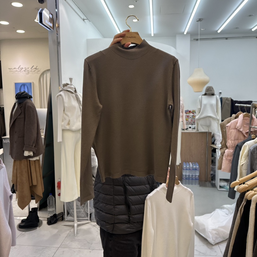 SYMPHONY韓國代購㊣女士新款人氣熱賣休閑25秋冬長袖T恤抓絨棉質SYMPHONY長袖T恤圖色5