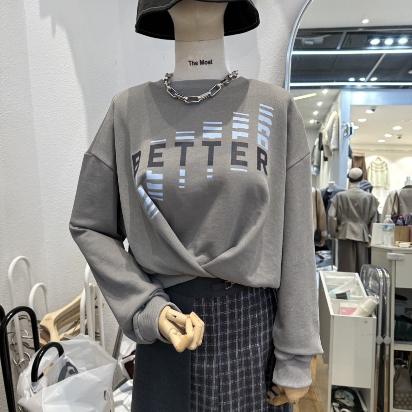 THE MOST-Q韓國直郵㊣女士新款職業推薦時尚衛衣不含項鏈THE MOST衛衣圖色1