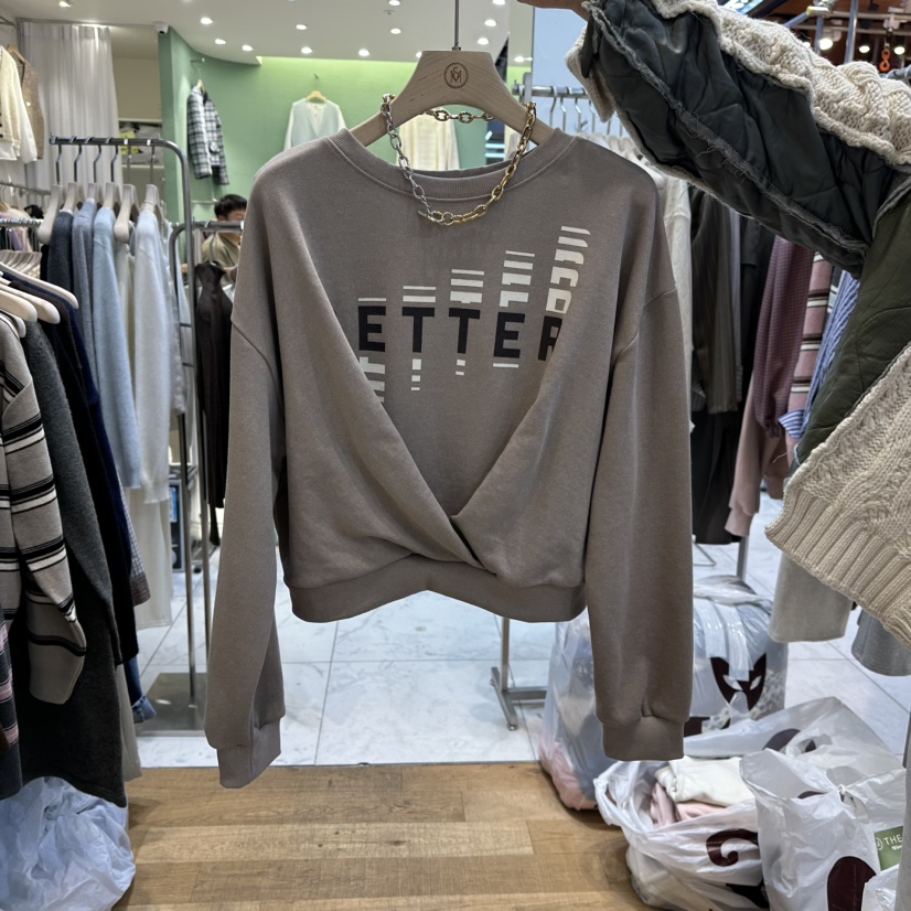 THE MOST-Q韓國直郵㊣女士新款職業推薦時尚衛衣不含項鏈THE MOST衛衣圖色2