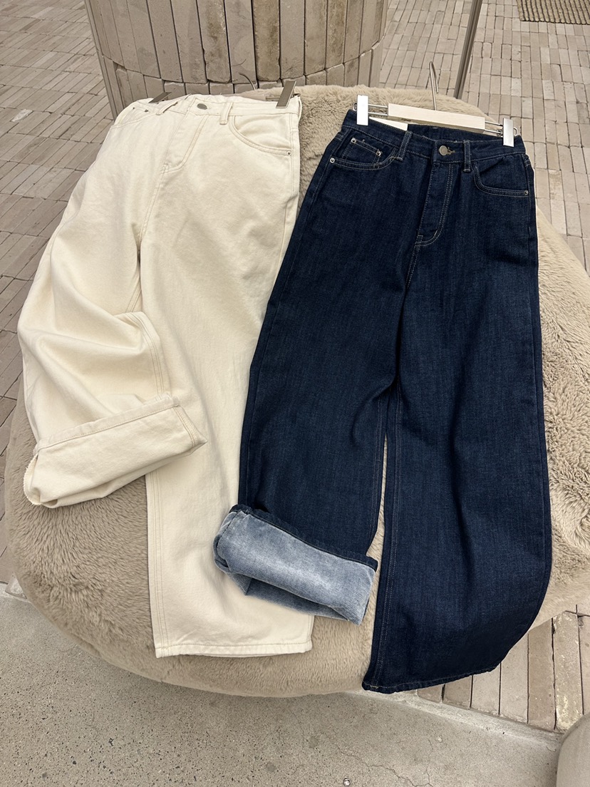 ONL東大門㊣實拍女士新品熱賣人氣真品25秋冬職業牛仔褲加絨ONL牛仔褲