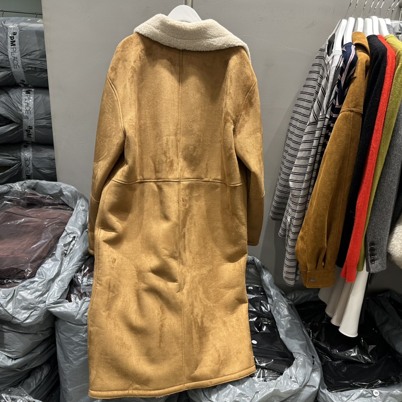 THE SECOND GROW韓國代購㊣女裝新款休閑職業中長款大衣絨THE SECOND GROW中長款大衣