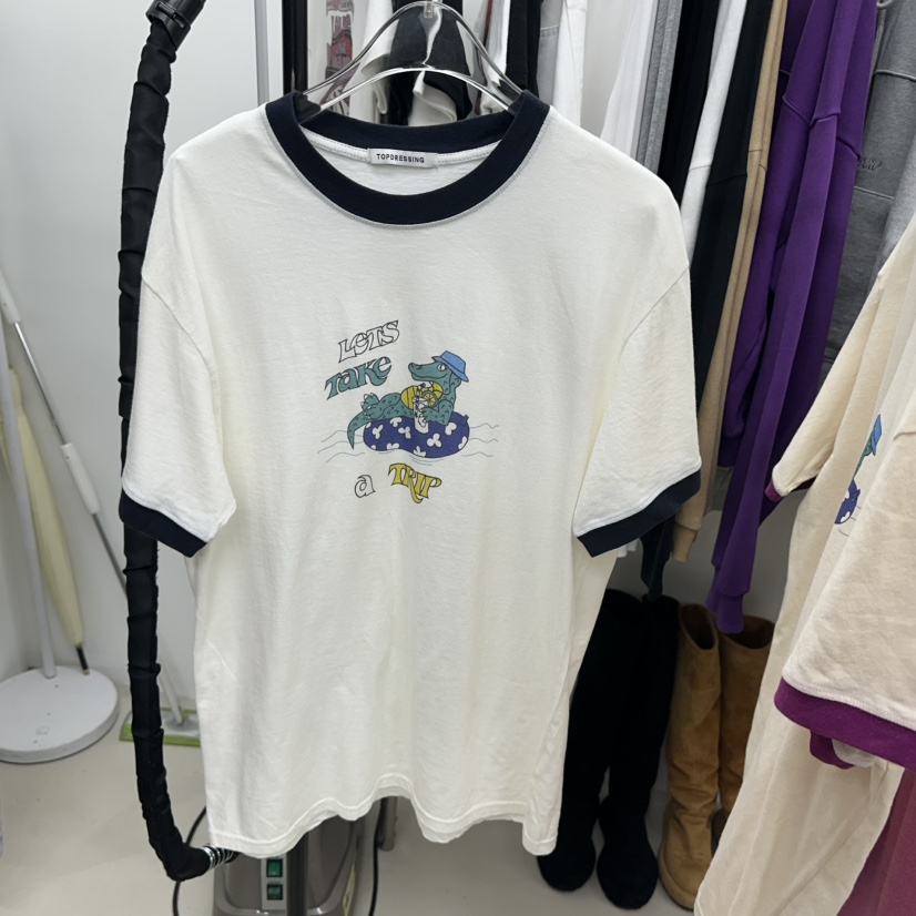 TOPDRESSING韓國直郵㊣女裝新品真品25秋冬時尚熱賣休閑T恤TOPDRESSINGT恤圖色2