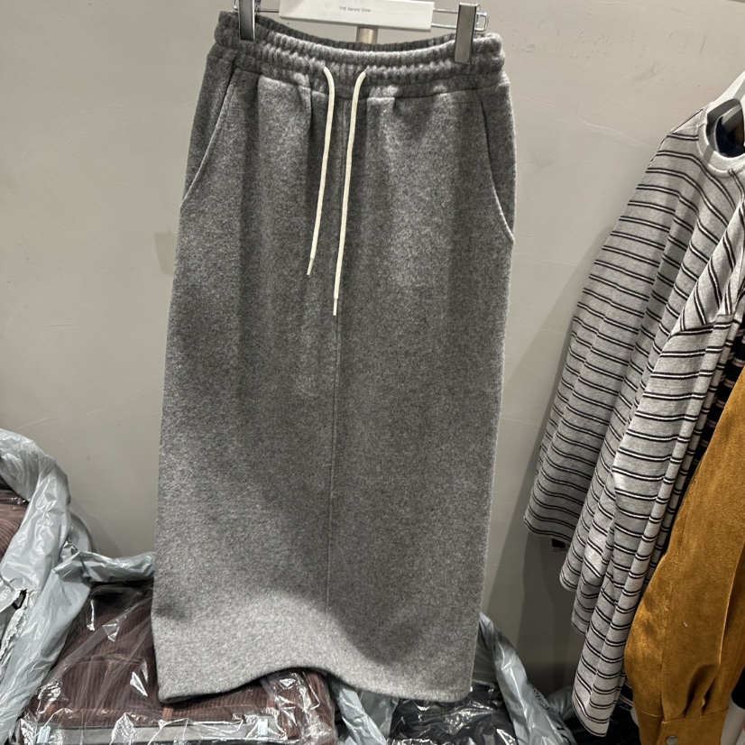 THE SECOND GROW韓國代購㊣女士新款真品25秋冬時尚職業長裙THE SECOND GROW長裙圖色2