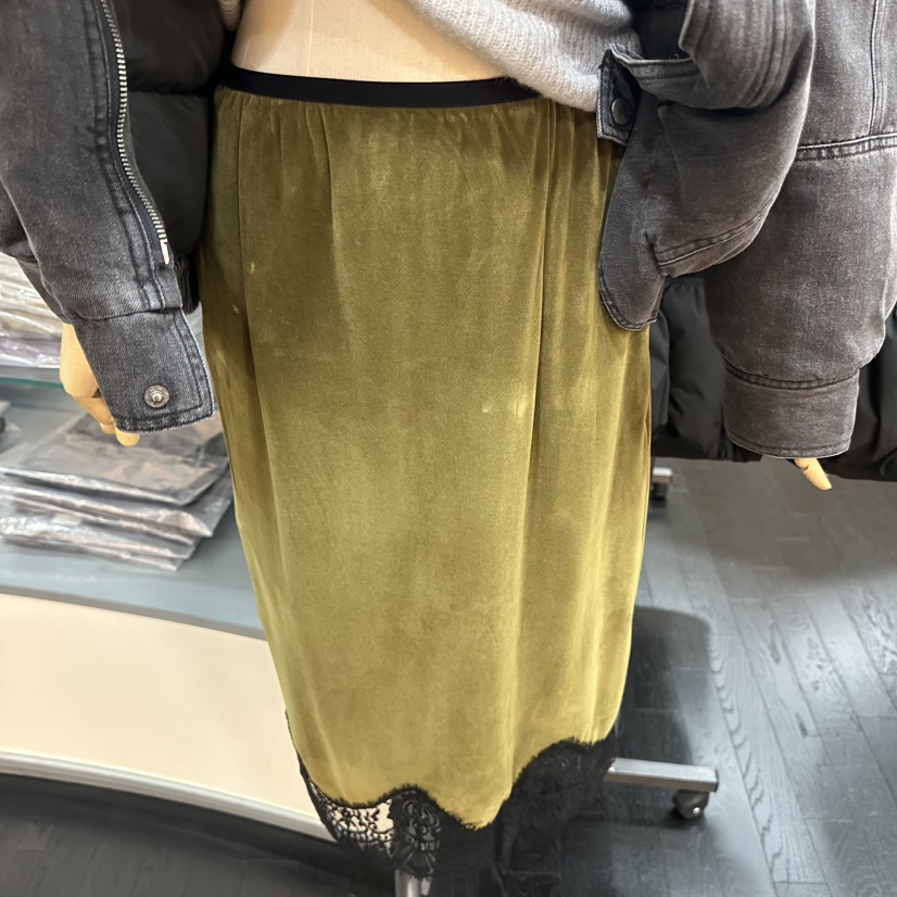 AIME HOPE MAKE東大門㊣代購女士新款時尚職業長裙天鵝絨AIME HOPE MAKE長裙圖色1