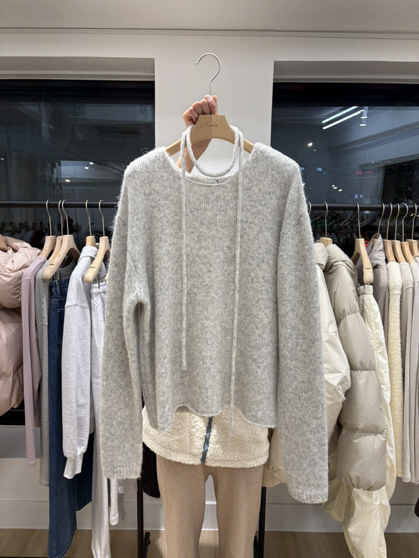 LANCH東大門㊣代購女裝新款真品時尚人氣25秋冬針織衫羊駝毛LANCH針織衫圖色2