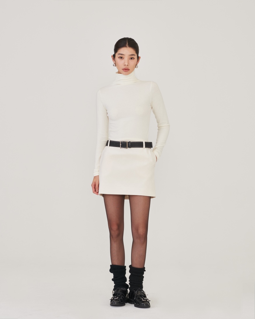 STAGE韓國代購㊣女士新款職業25秋冬推薦休閑真品短裙不含腰帶STAGE短裙