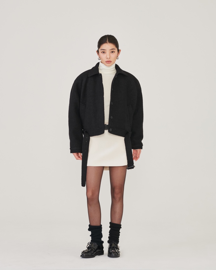 STAGE韓國代購㊣女士新款職業25秋冬推薦休閑真品短裙不含腰帶STAGE短裙