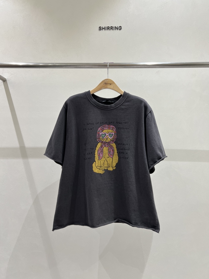 SHIRRING東大門㊣直郵女裝新款人氣熱賣職業時尚真品T恤圍巾SHIRRINGT恤圖色3
