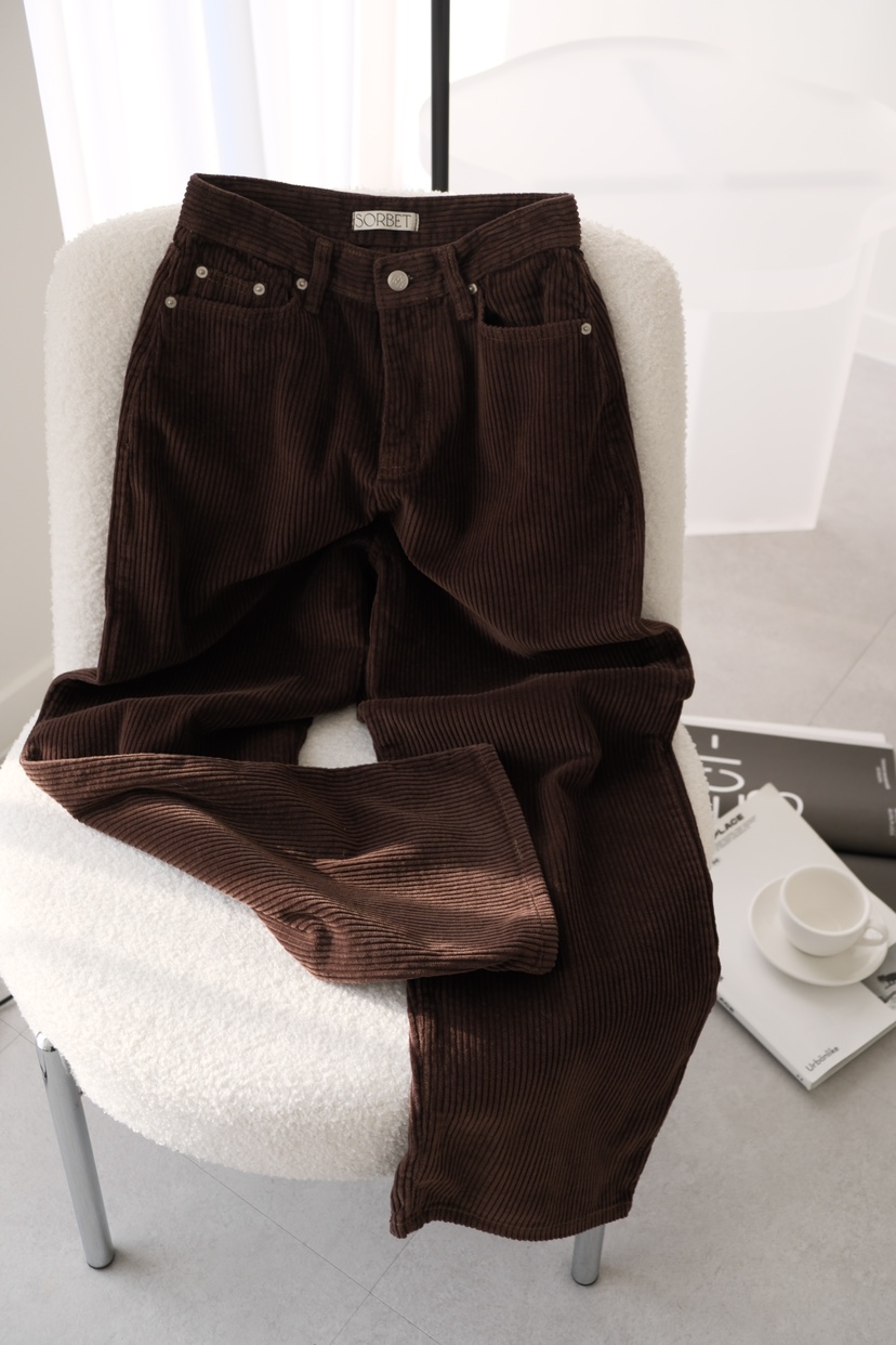 SORBET韓國代購㊣女裝新品職業時尚25秋冬人氣熱賣真品休閑褲SORBET/flat white休閑褲圖色2