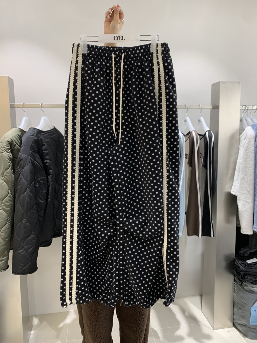 EYEL韓國代購㊣女士新品25秋冬職業休閑推薦時尚休閑褲抓絨EYEL休閑褲圖色3