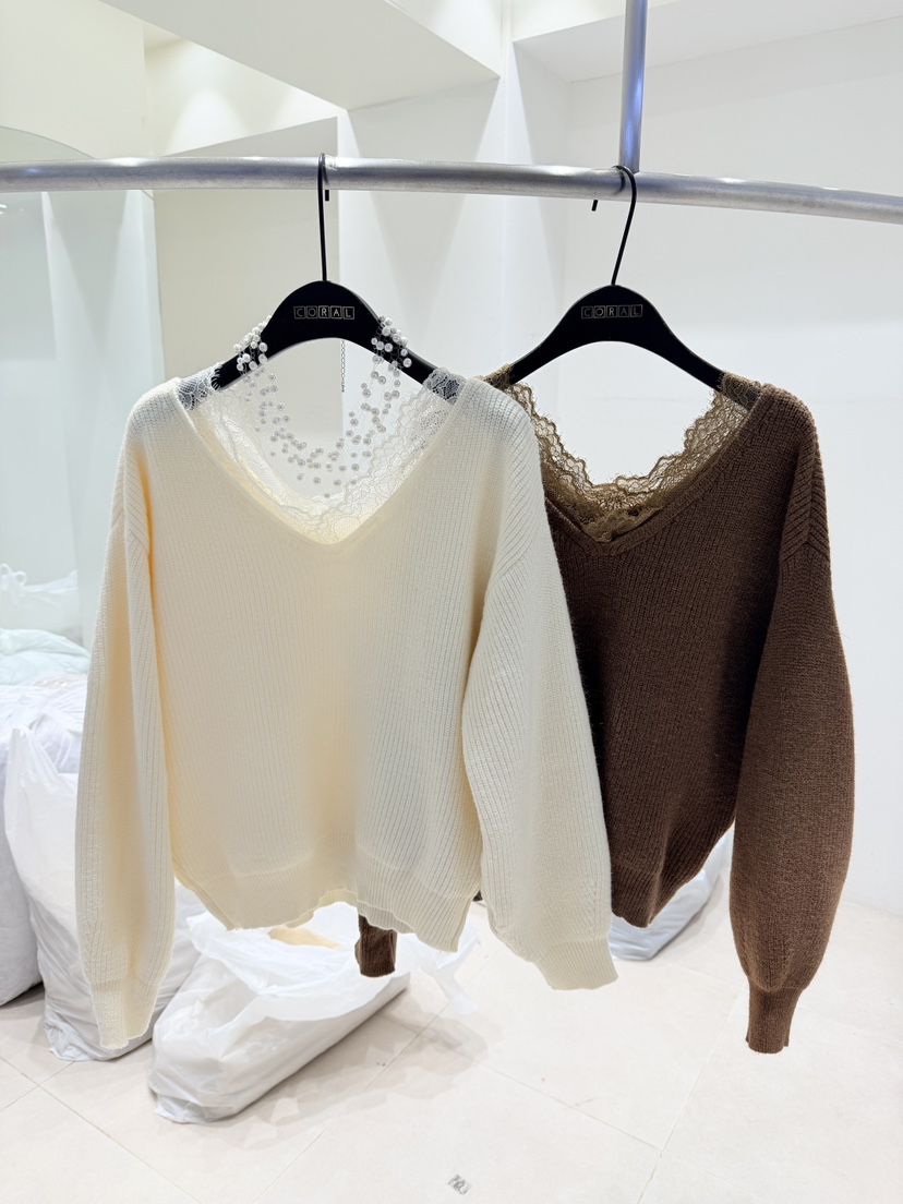 CORAL東大門㊣直郵女裝新品熱賣推薦25秋冬人氣休閑真品針織衫CORAL針織衫