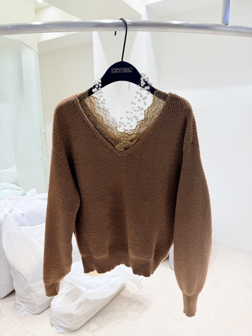 CORAL東大門㊣直郵女裝新品熱賣推薦25秋冬人氣休閑真品針織衫CORAL針織衫圖色2