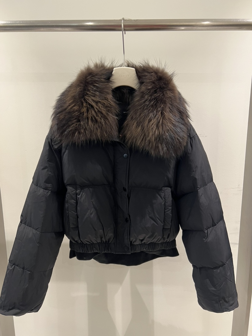 MENTOR韓國代購㊣女裝新款熱賣職業25秋冬真品短款羽絨服狐貍MENTOR短款羽絨服圖色2