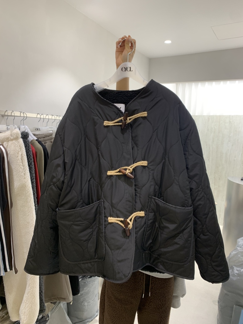 EYEL東大門㊣直郵女裝新款時尚人氣推薦真品職業熱賣短款棉服EYEL短款棉服圖色2