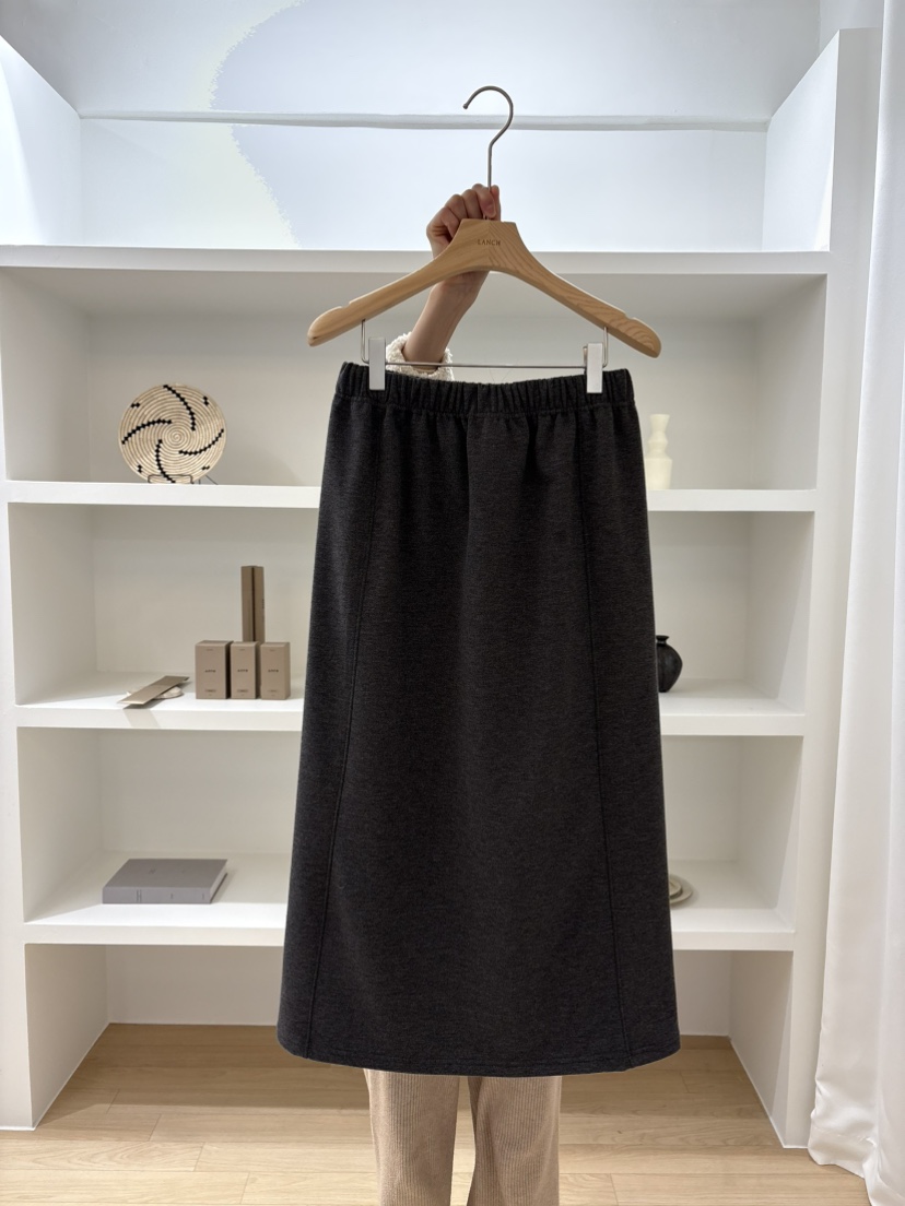 LANCH東大門㊣直郵女士新品時尚推薦25秋冬職業人氣長裙條紋LANCH長裙圖色2