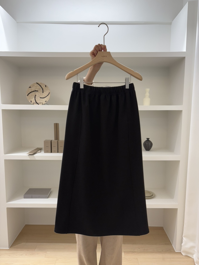 LANCH東大門㊣直郵女士新品時尚推薦25秋冬職業人氣長裙條紋LANCH長裙圖色3