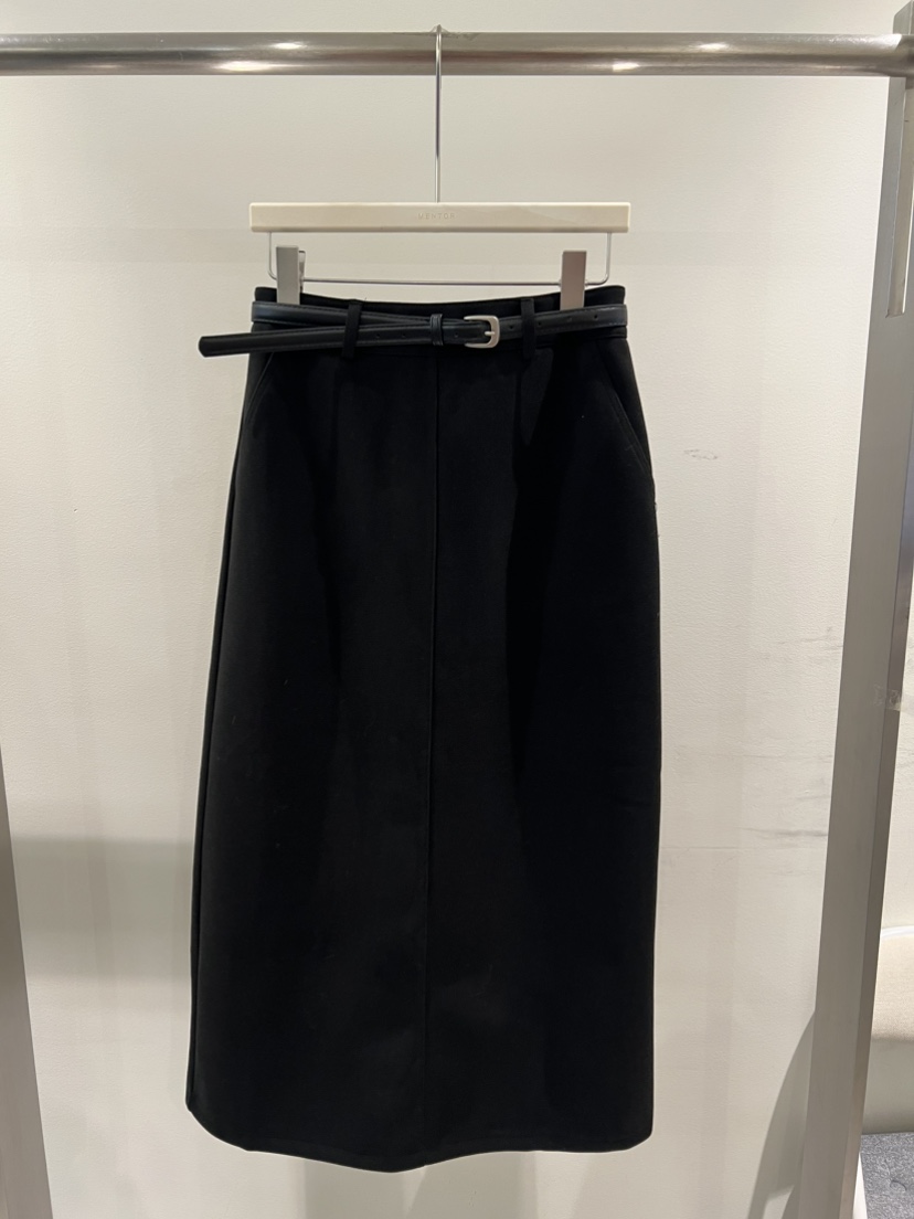 MENTOR韓國代購㊣女裝新品熱賣時尚推薦25秋冬長裙不含腰帶MENTOR長裙圖色2