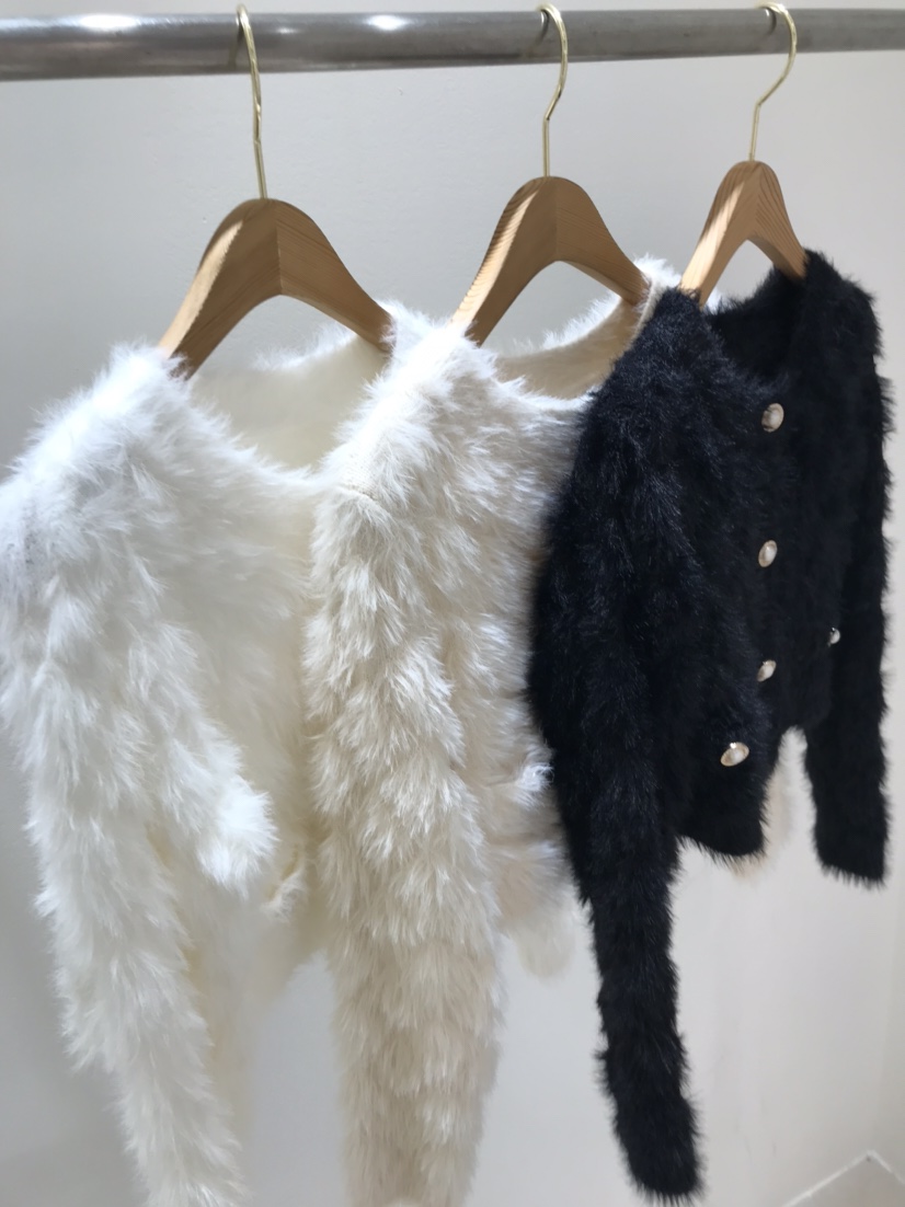 KC MARKET韓國代購㊣女裝新款時尚人氣職業針織衫短款開衫KC MARKET針織衫