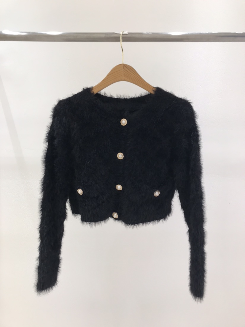 KC MARKET韓國代購㊣女裝新款時尚人氣職業針織衫短款開衫KC MARKET針織衫圖色3