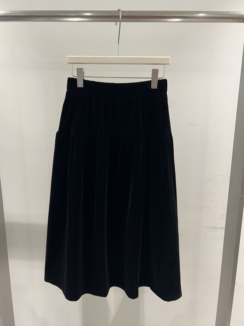 MENTOR東大門㊣直郵女裝新品職業推薦半身裙中短裙天鵝絨褶皺MENTOR半身裙/中短裙圖色1