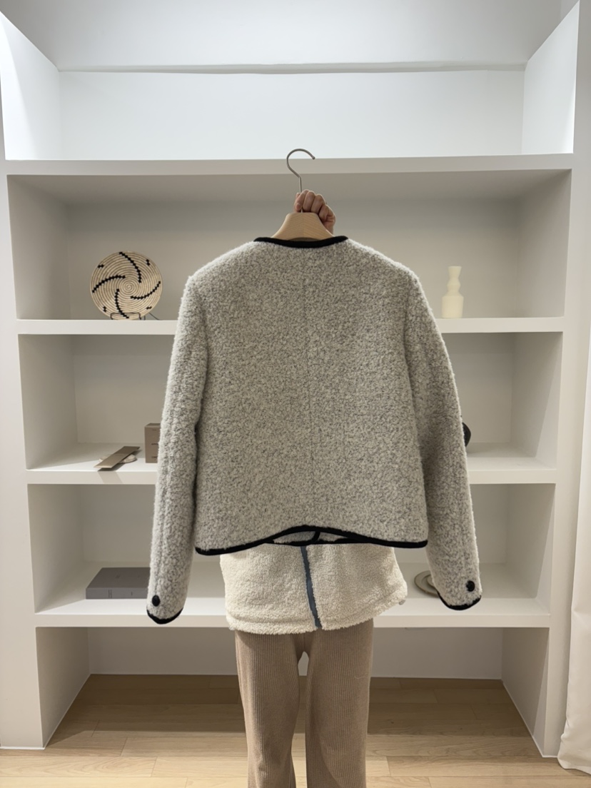 LANCH韓國代購㊣女士新品人氣真品25秋冬休閑職業短款大衣花呢LANCH短款大衣