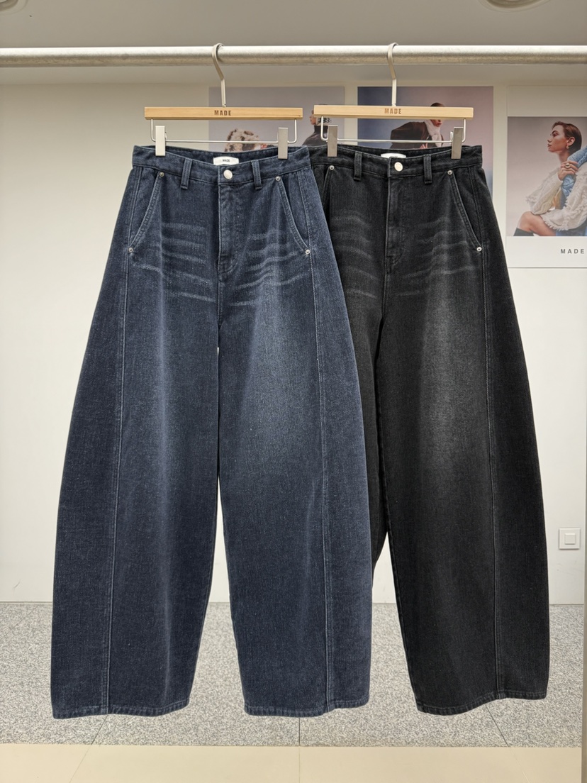 MADE-P東大門㊣實拍女裝新品熱賣休閑25秋冬推薦時尚牛仔褲MADE-P牛仔褲