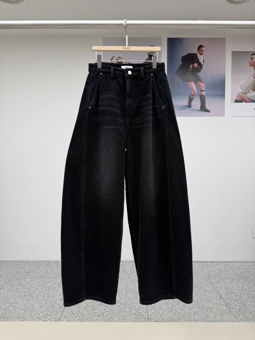 MADE-P東大門㊣實拍女裝新品熱賣休閑25秋冬推薦時尚牛仔褲MADE-P牛仔褲圖色1