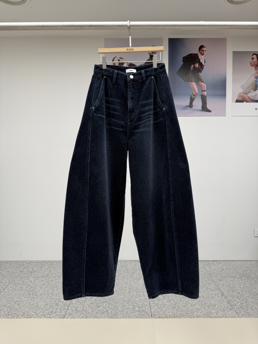 MADE-P東大門㊣實拍女裝新品熱賣休閑25秋冬推薦時尚牛仔褲MADE-P牛仔褲圖色2